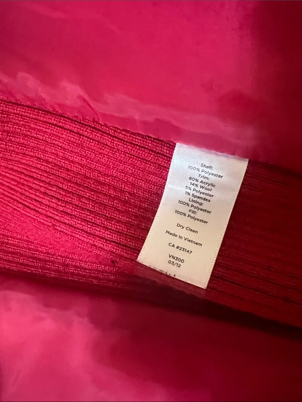 Talbots Quilted Sleeveless Puffer Vest in Bright Raspberry